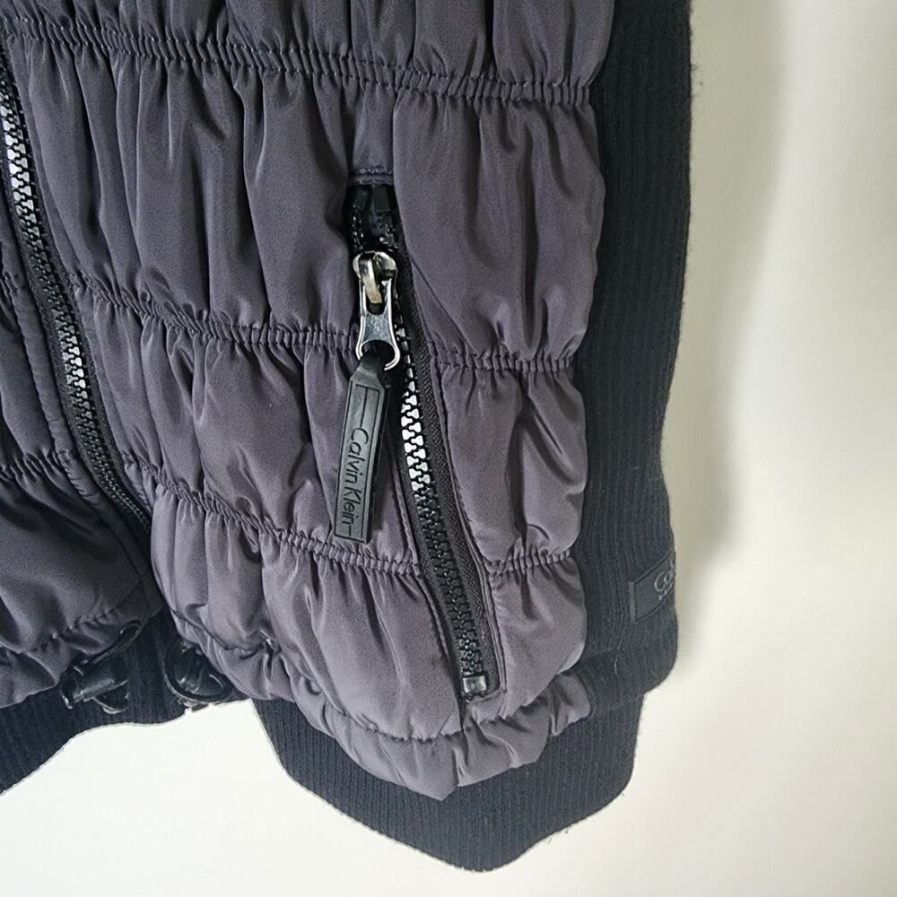 Calvin Klein Performance Quilted MP 3 Pocket Puffer Vest Womens M Zip Front Y2K - Picture 4 of 9